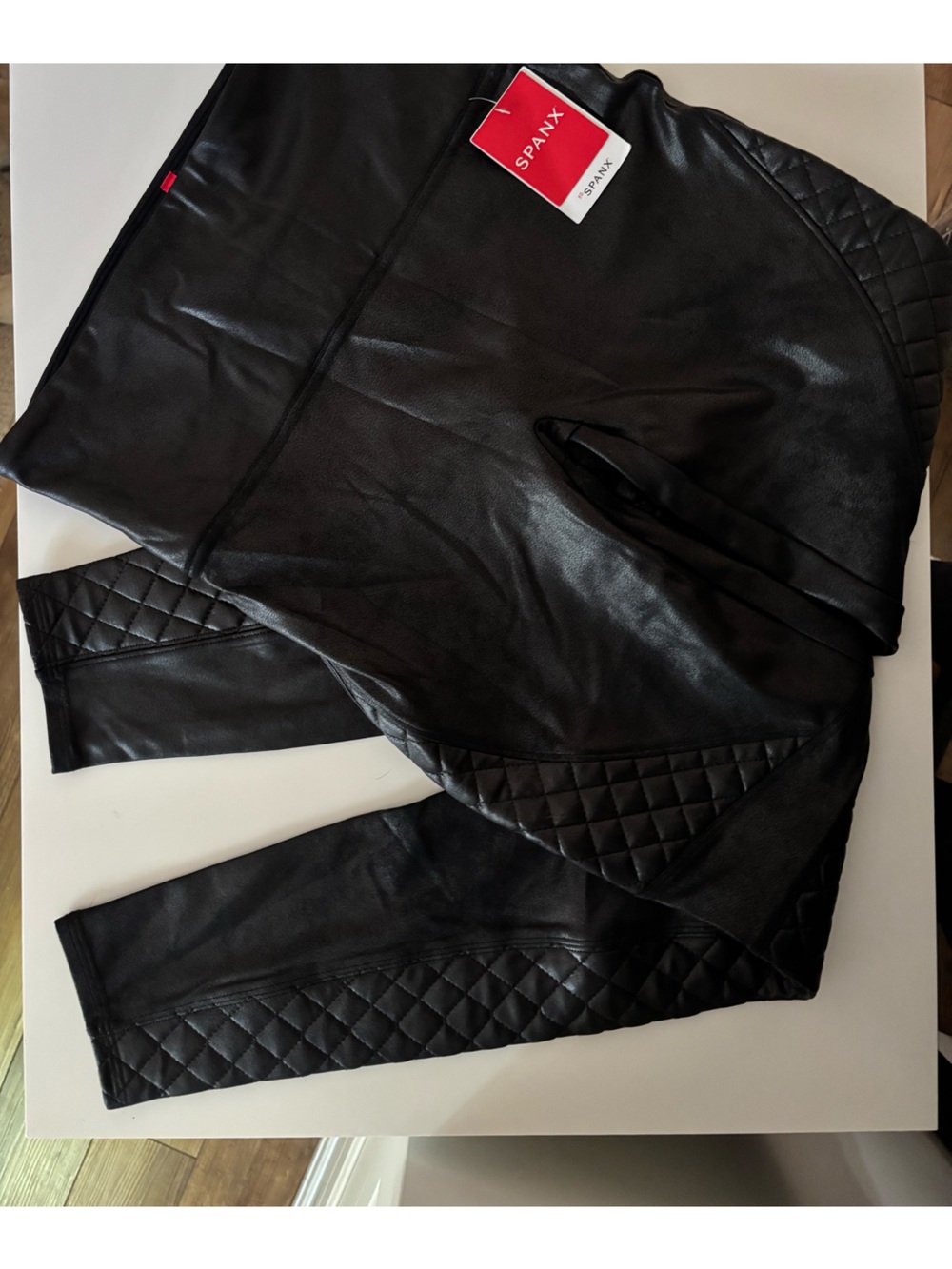 SPANX Women’s Moto Faux Leather Leggings - Picture 12 of 13